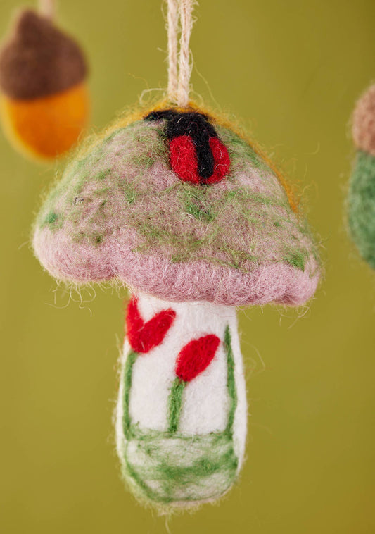 Felt Mushroom Ornament