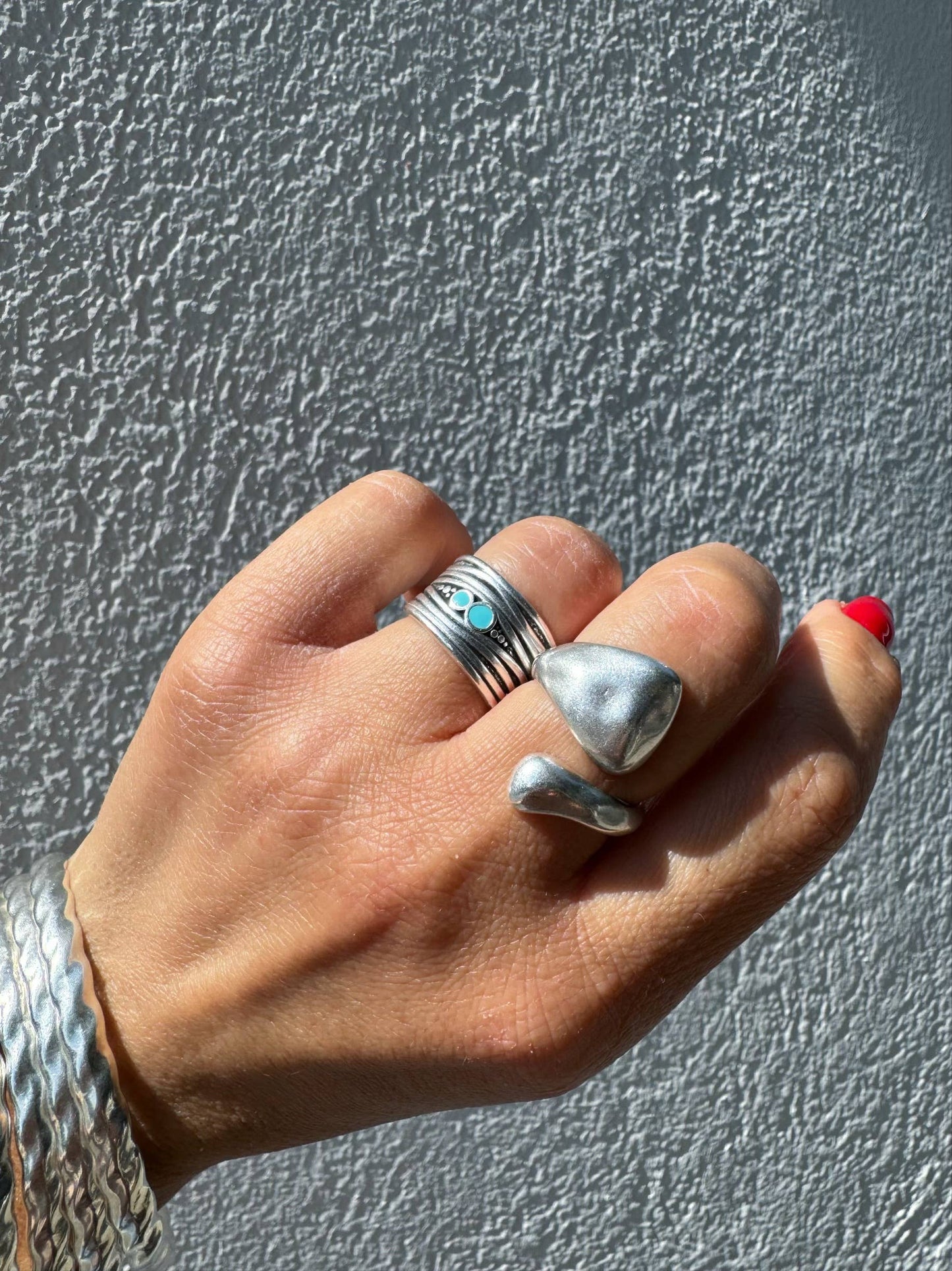 Silver Rings Women, Wide Rings, Stacking Rings, Women Rings,: Hug Ring Design