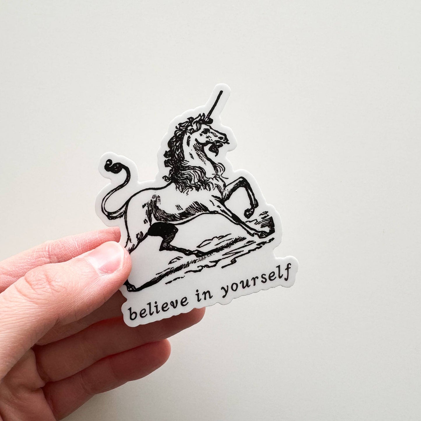 Believe in Yourself Vinyl Unicorn Sticker