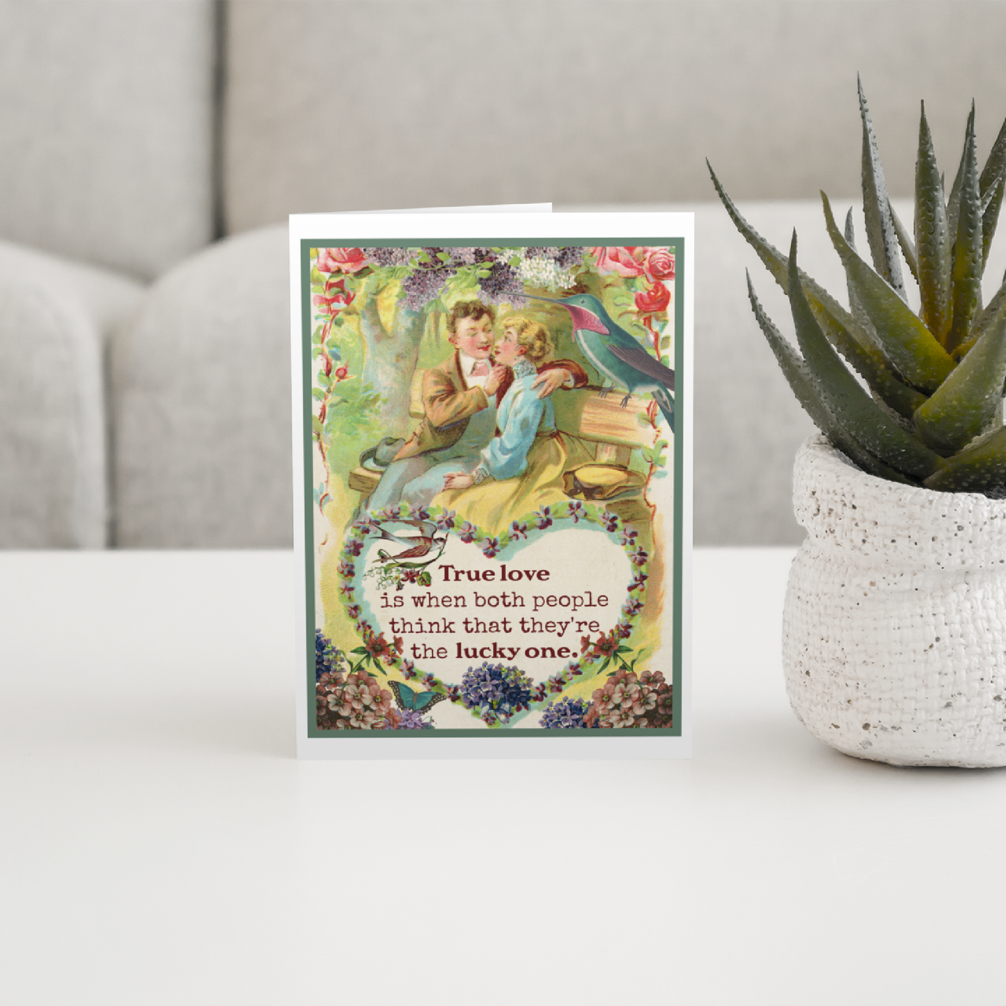 Greeting Card. True Love Is When Both People Feel Like...