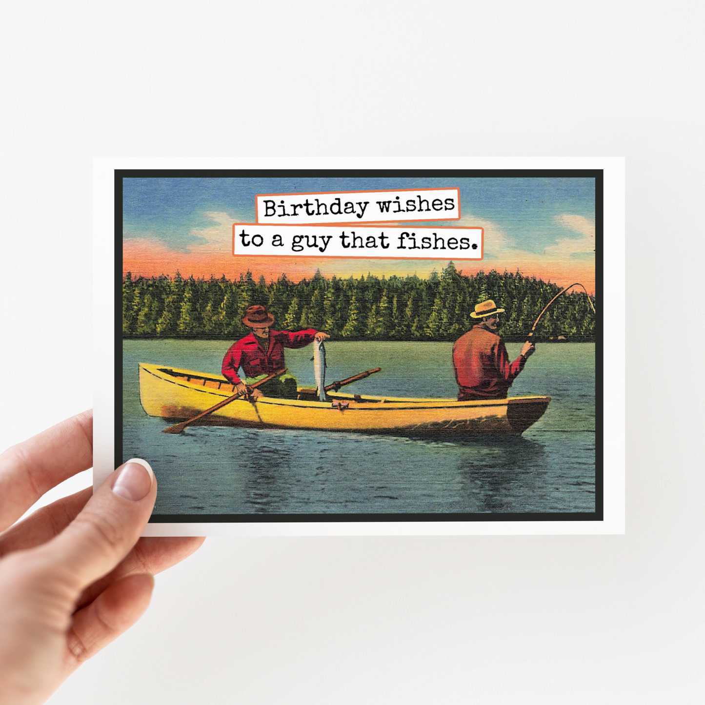 Greeting Card. Birthday Wishes To A Guy That Fishes.