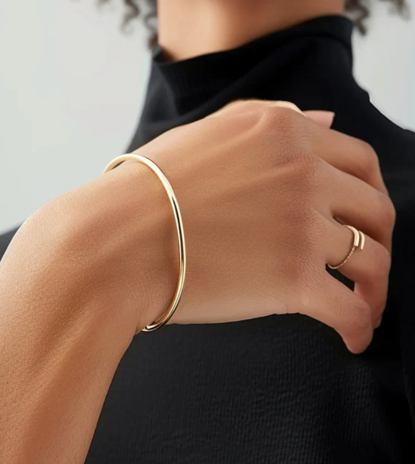 Belle- Memory Steel Bangle- Flexi and wrap: Silver