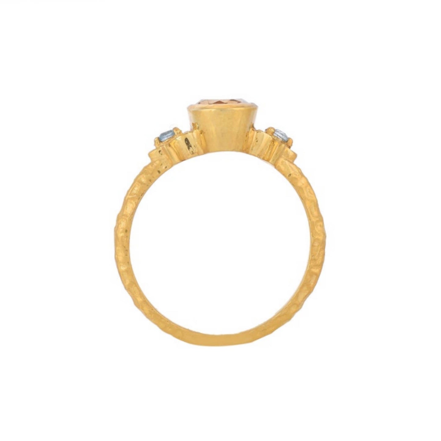 Citrine & Blue Topaz Gold Plated Ring