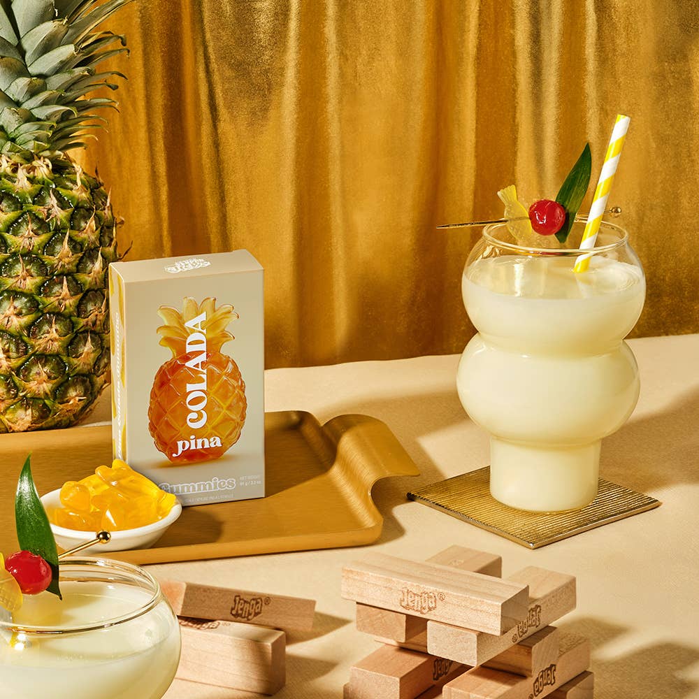 Pina Colada Gummies, Chewy Candies, Alcohol-Free