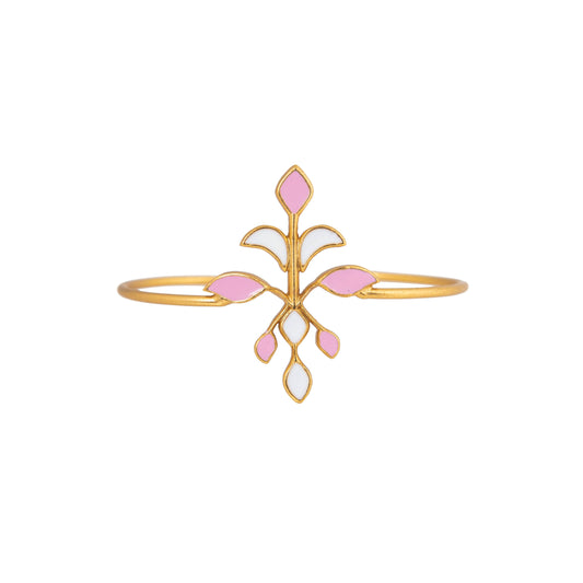 Iri 22k Gold Plated Cuff Bracelet: Pink