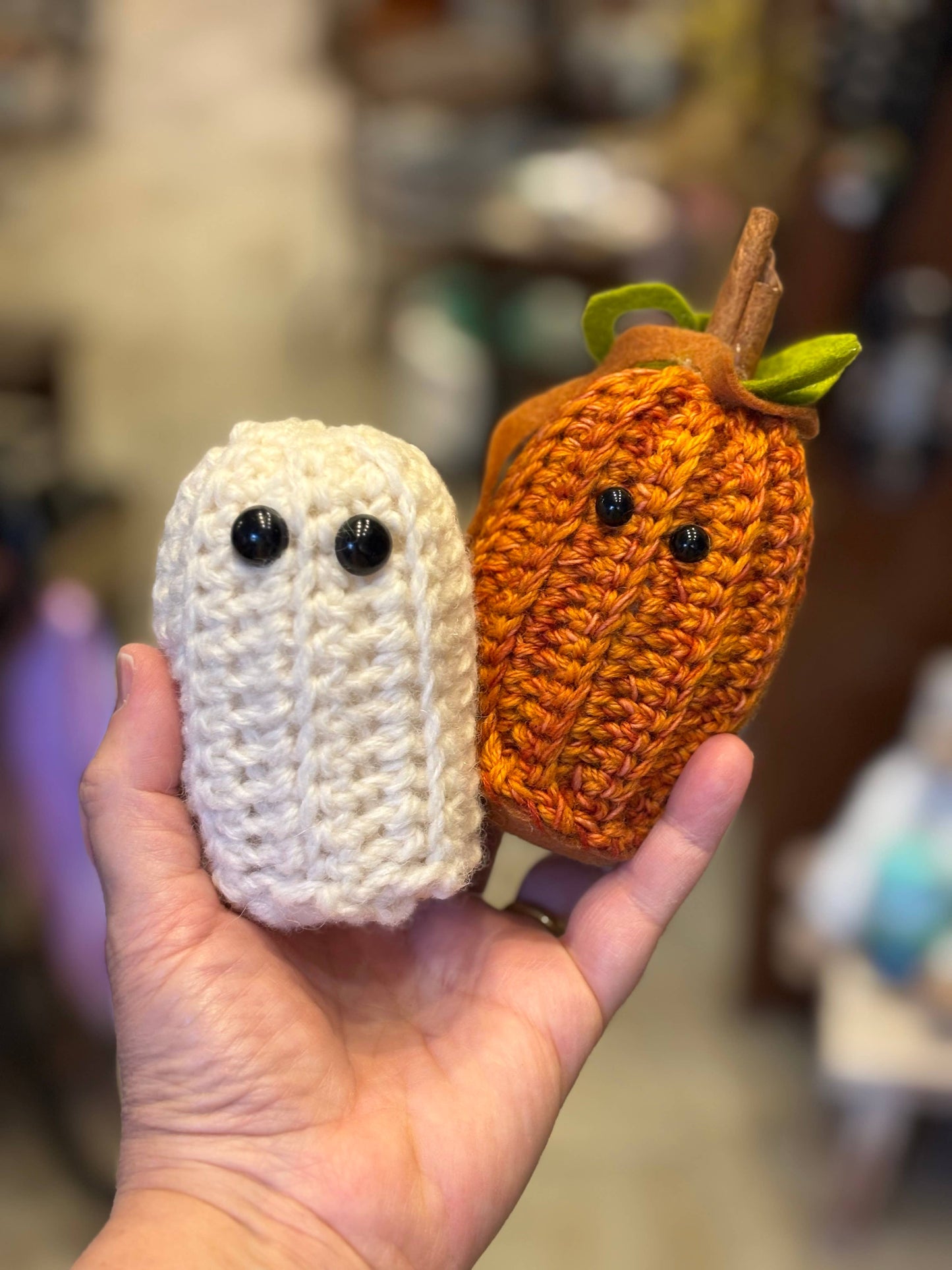 Handmade Ghosties & Pumpkins