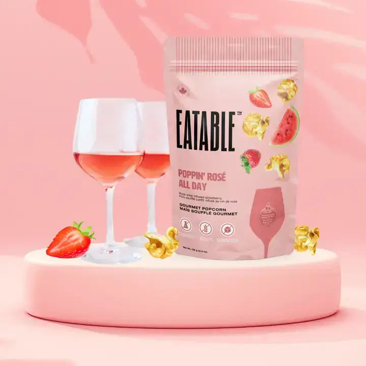 Poppin' Rosé All Day 🍷 Gourmet Caramel Popcorn
