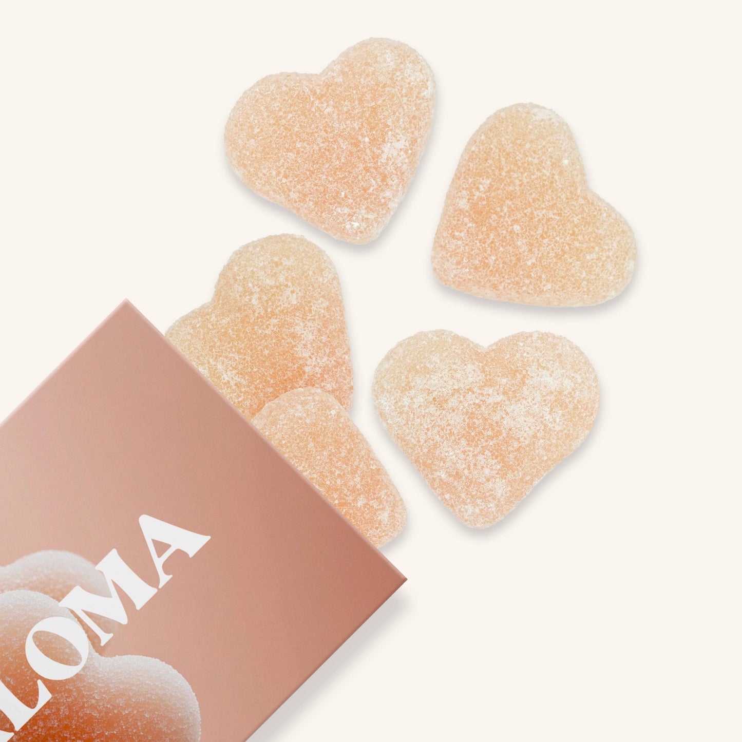 Paloma Heart Gummies, Chewy Candies, Alcohol-Free