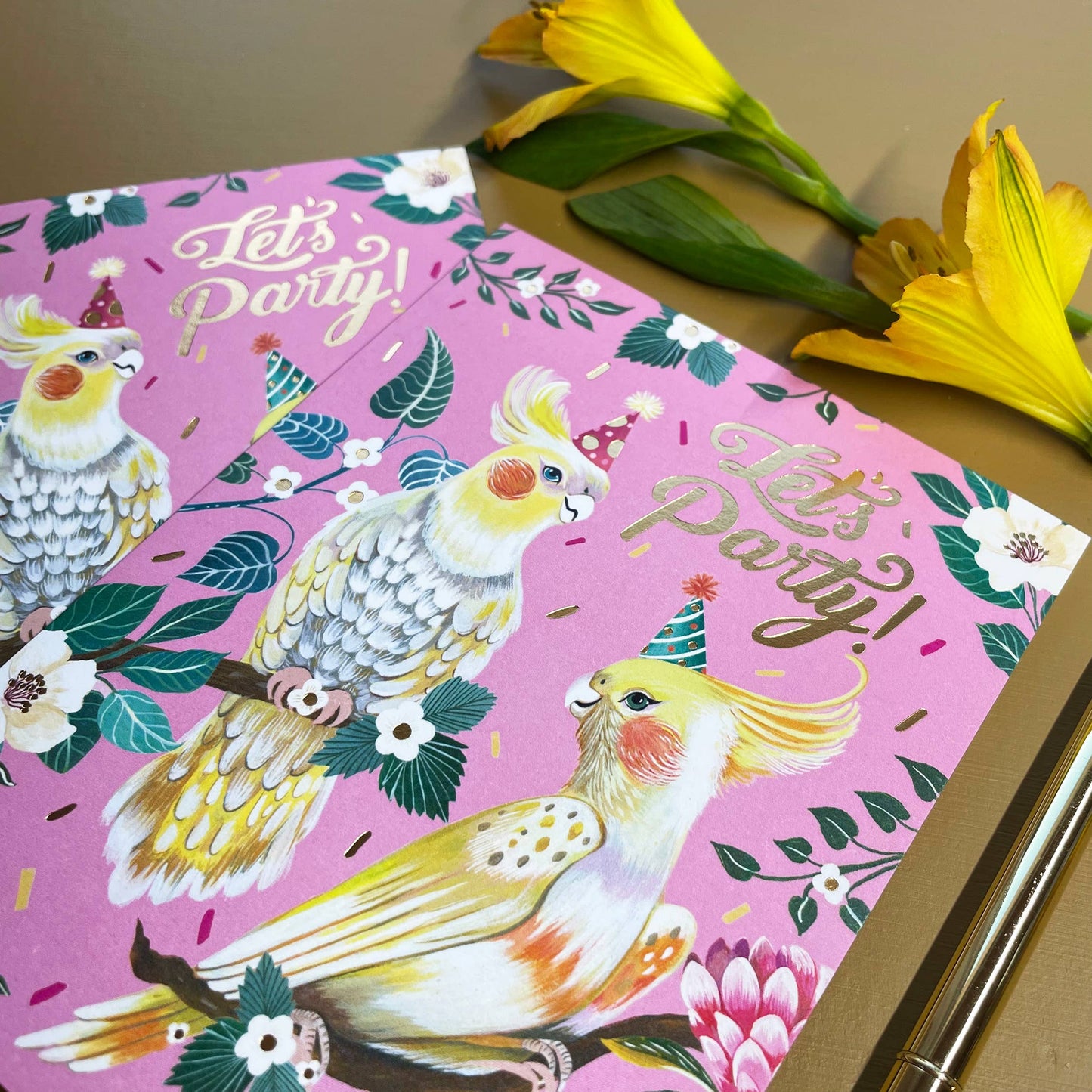Party Birds | Stationery | Birthday Greeting Card | Foil