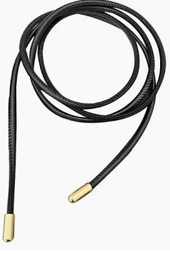 Leather Rope  Belt with Brass Ends