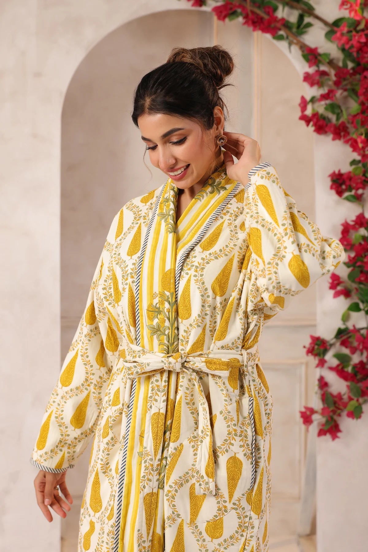 Ajmer Quilted Reversible Robe