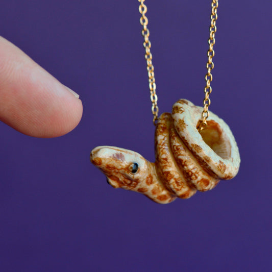 Camp Hollow Brown Python Necklace
