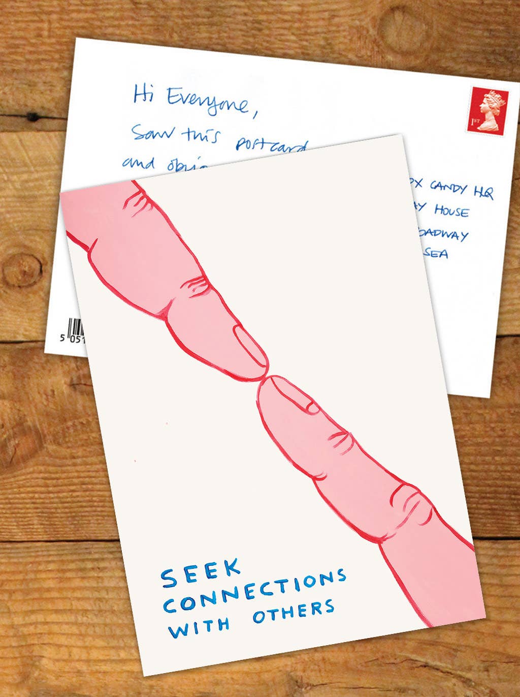 Funny A6 Art Postcard By David Shrigley - Seek Connections