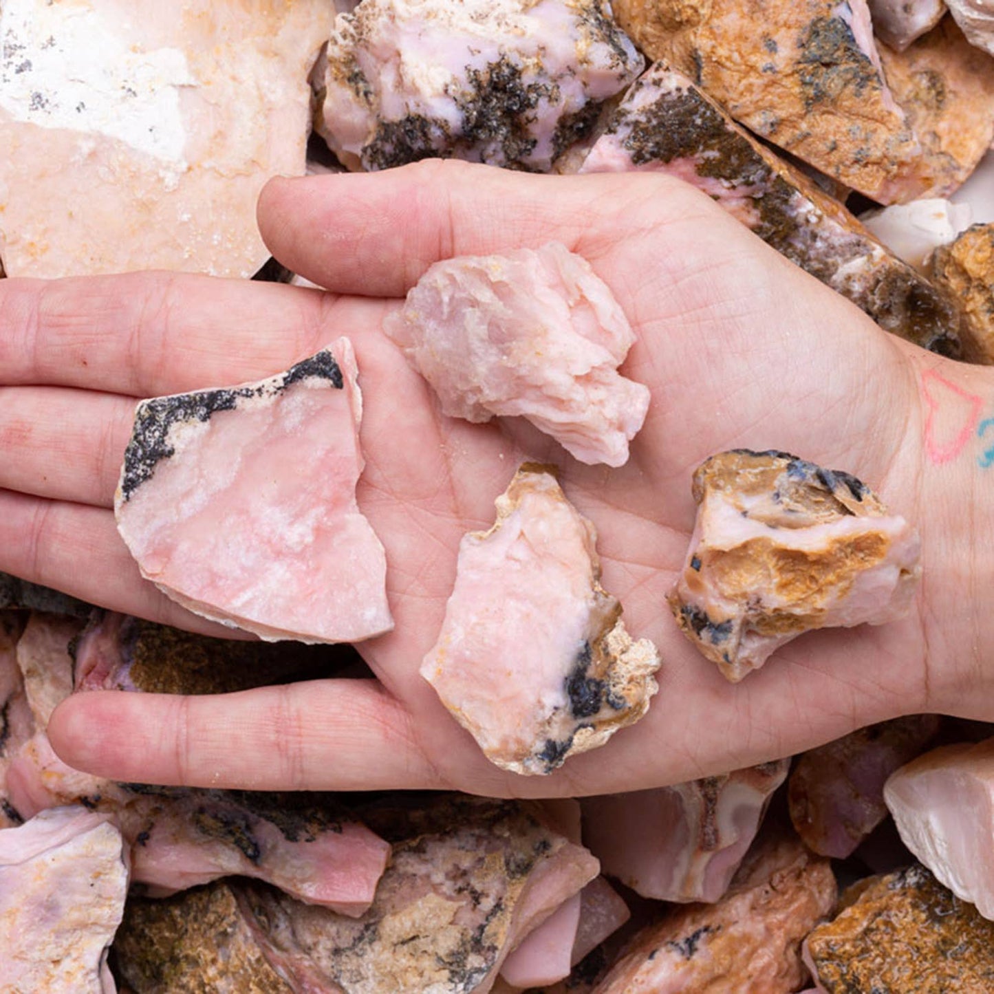 Rough Pink Opal - Peru - Raw Natural Stones (1 lb)