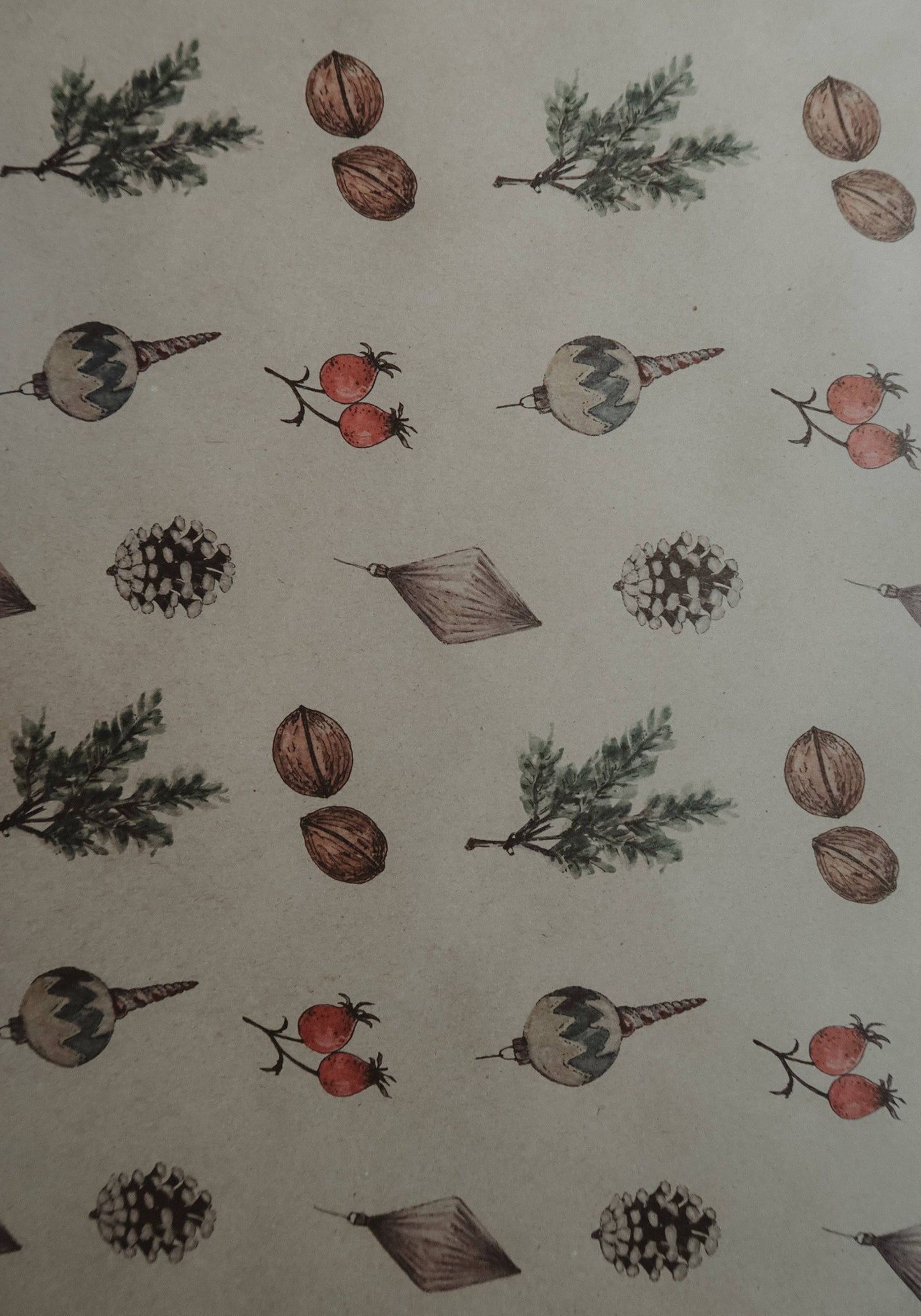 Christmas decors kraft Gift Paper