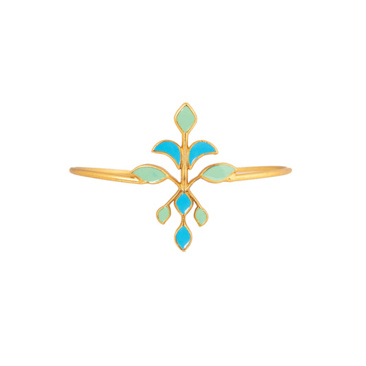 Iri 22k Gold Plated Cuff Bracelet: Blue