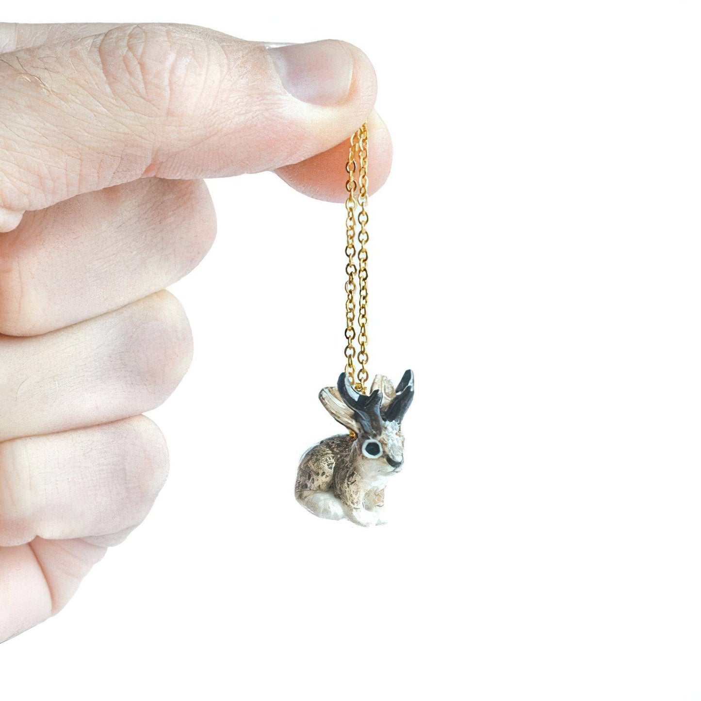 Jackalope Porcelain Necklace
