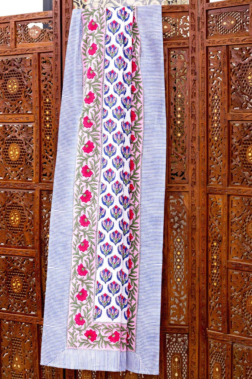 Sunanda Block Print Sarongs : Indigo & White