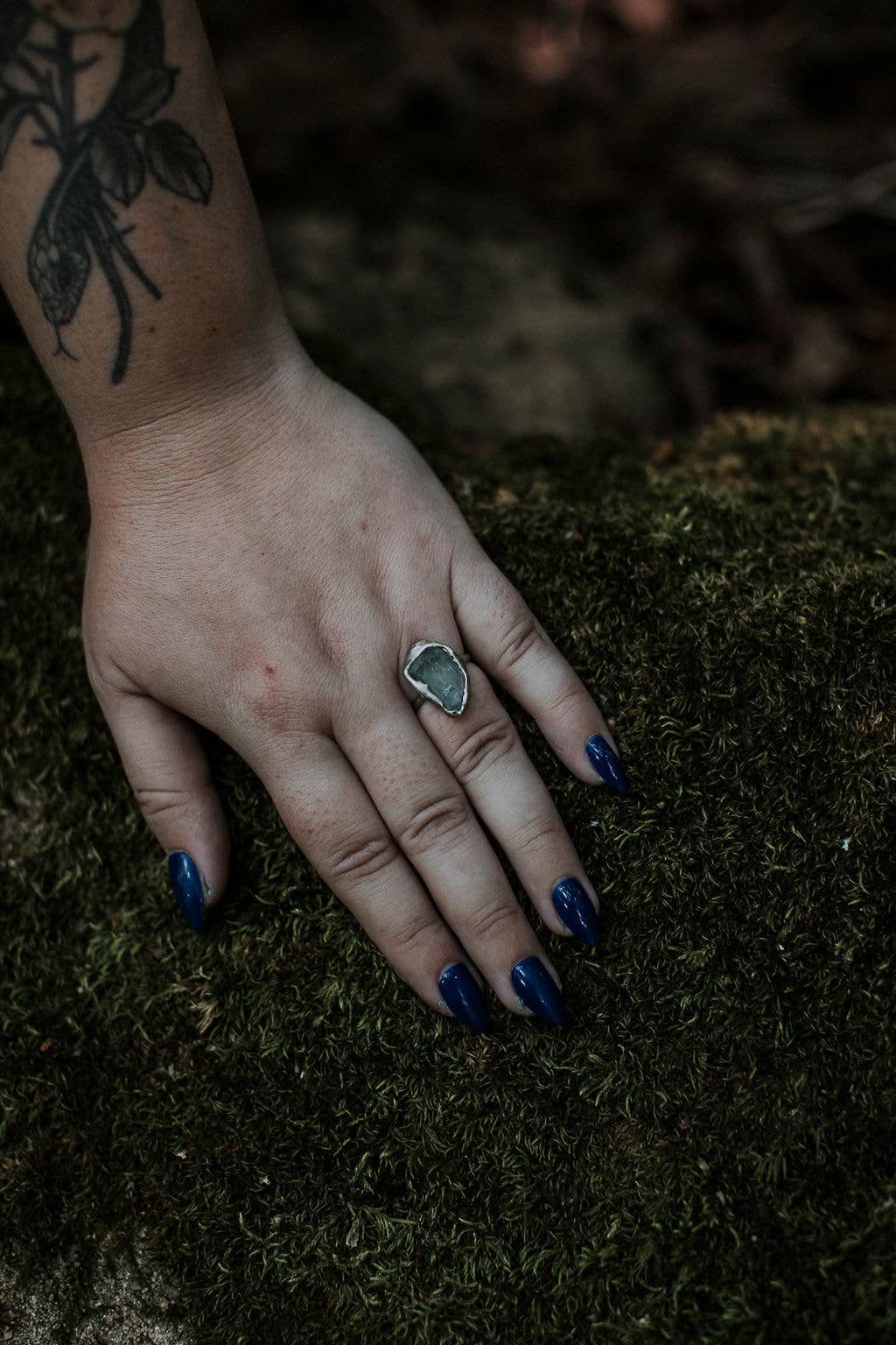 Aquamarine Pebble Ring – Calm & Clarity: 8