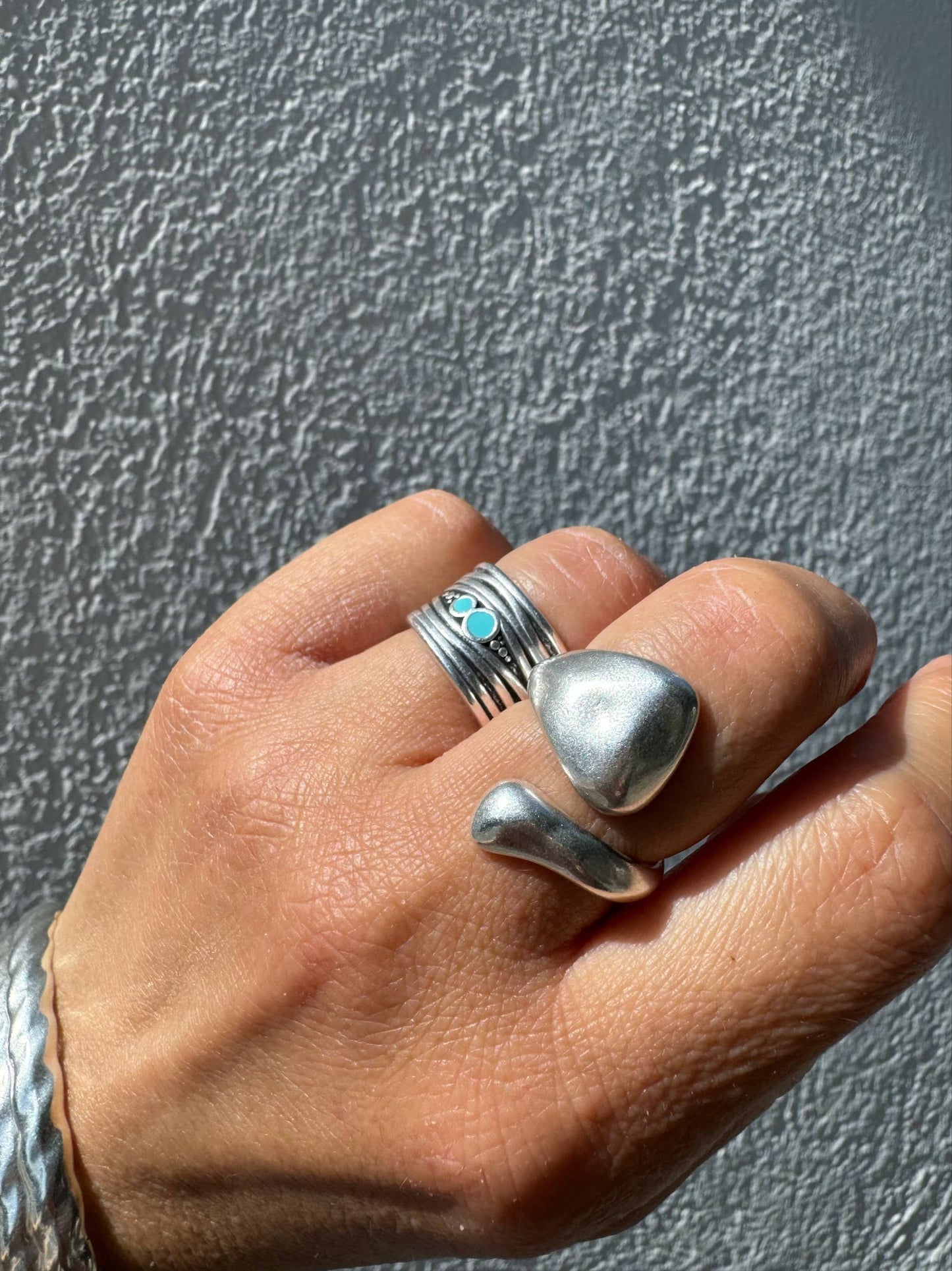Silver Rings Women, Wide Rings, Stacking Rings, Women Rings,: Hug Ring Design