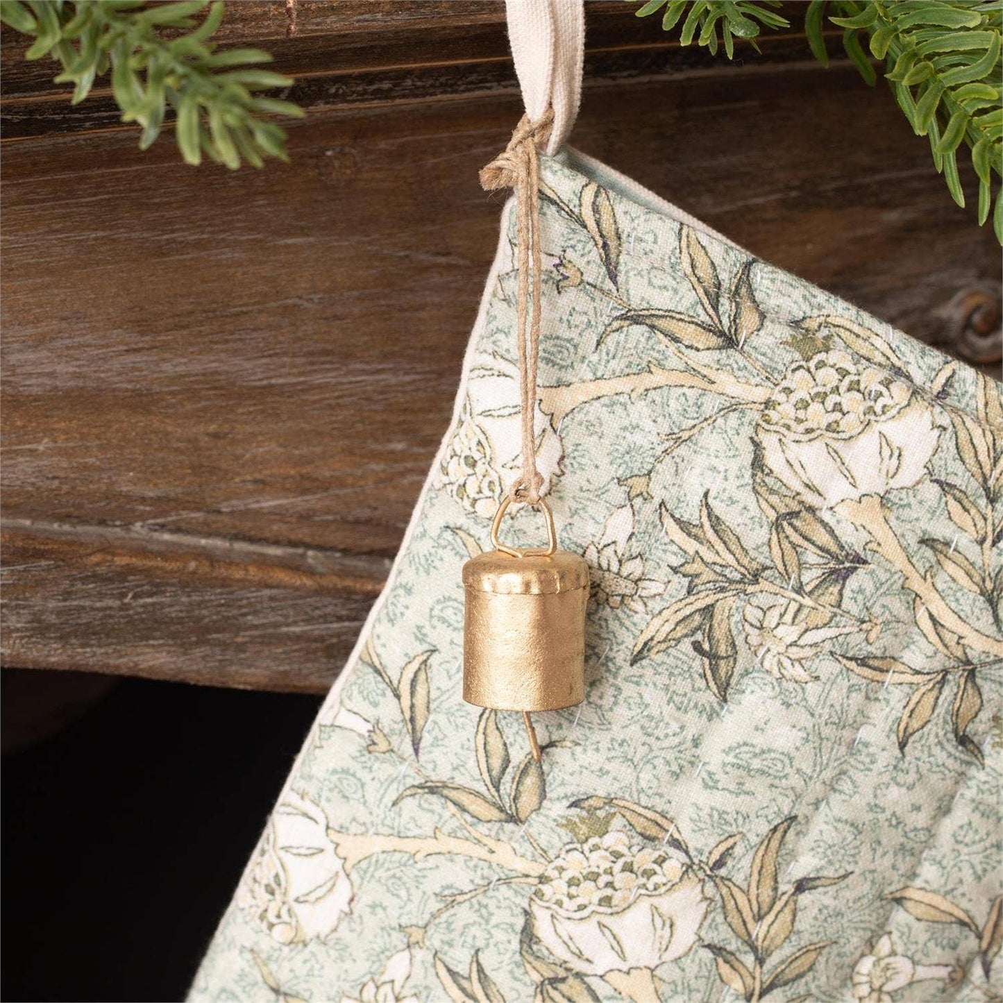 Stocking - Block Print With Bells