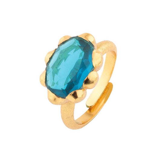 Magnolia Amazonite Ring: Apatite