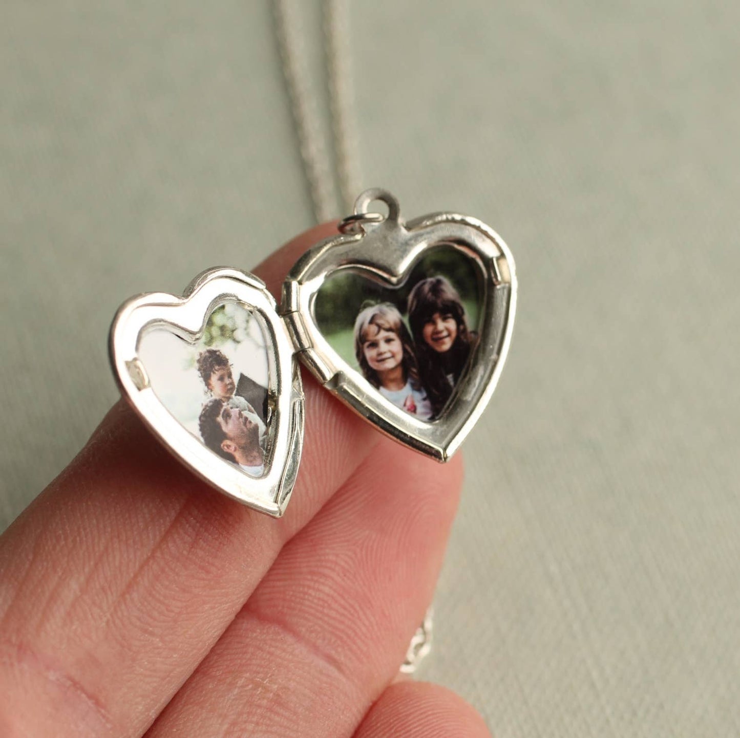 Silver Art Nouveau Heart Locket