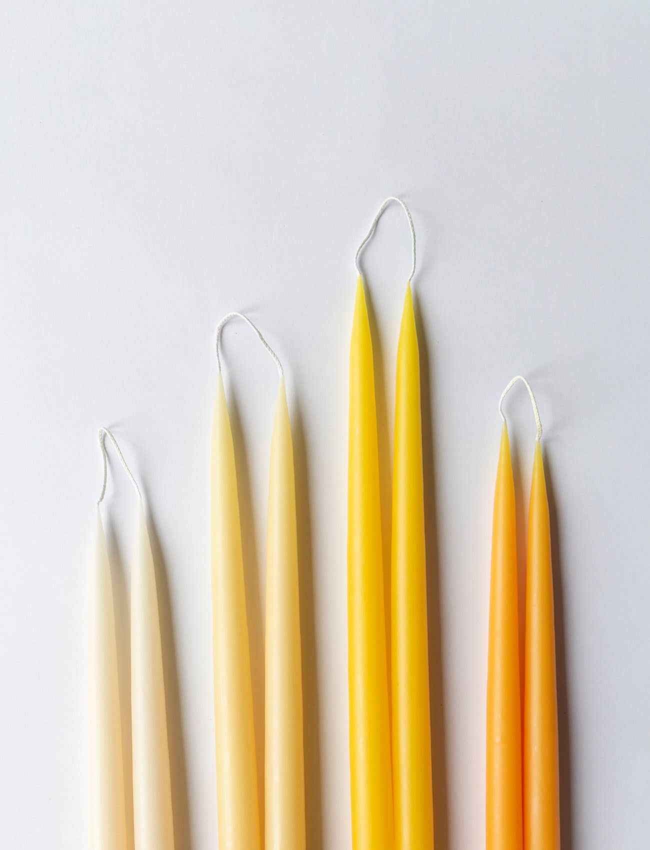 Bright Yellow Danish Taper Candle 12" Taper