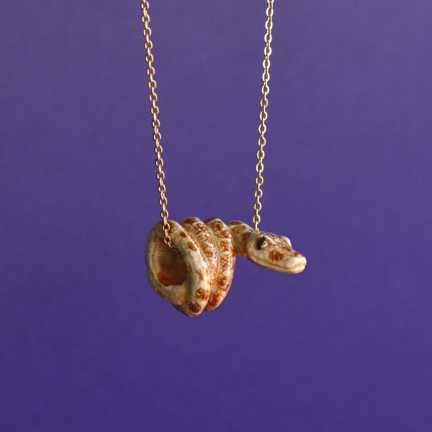 Camp Hollow Brown Python Necklace