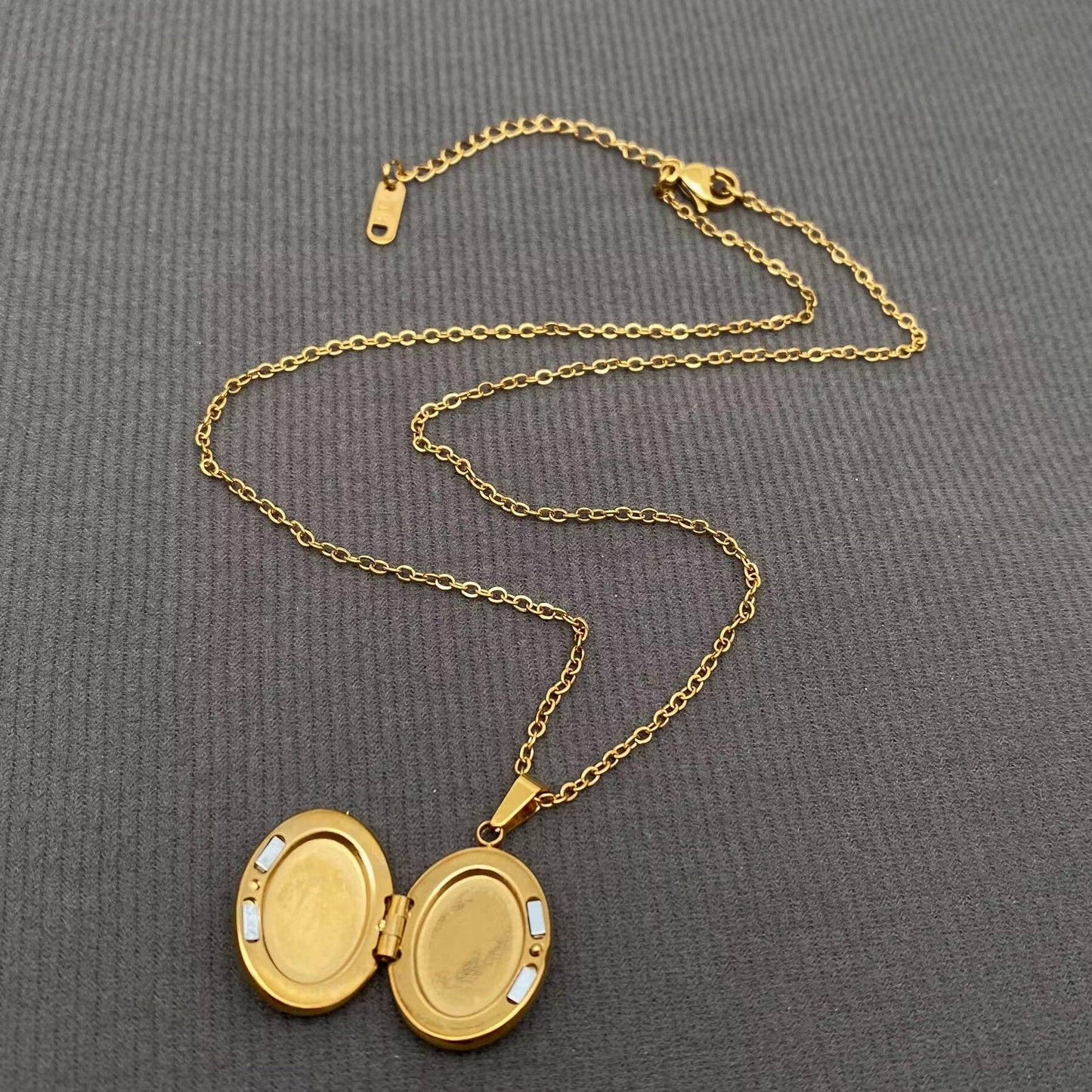 Star Moon locket charm Necklace