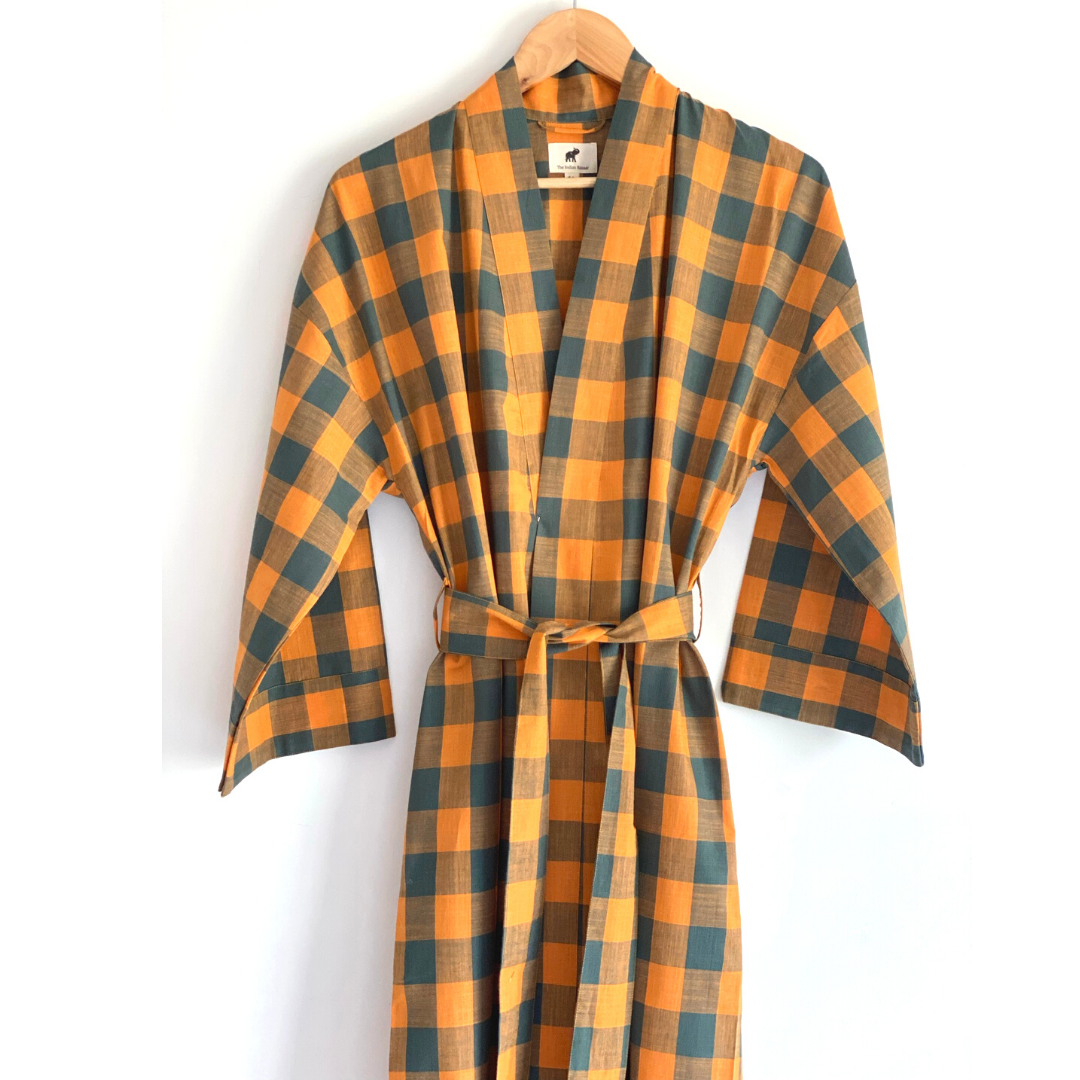 Unisex Kimono Robe, Mens full length Coat, Home, Lounge Wear: 38