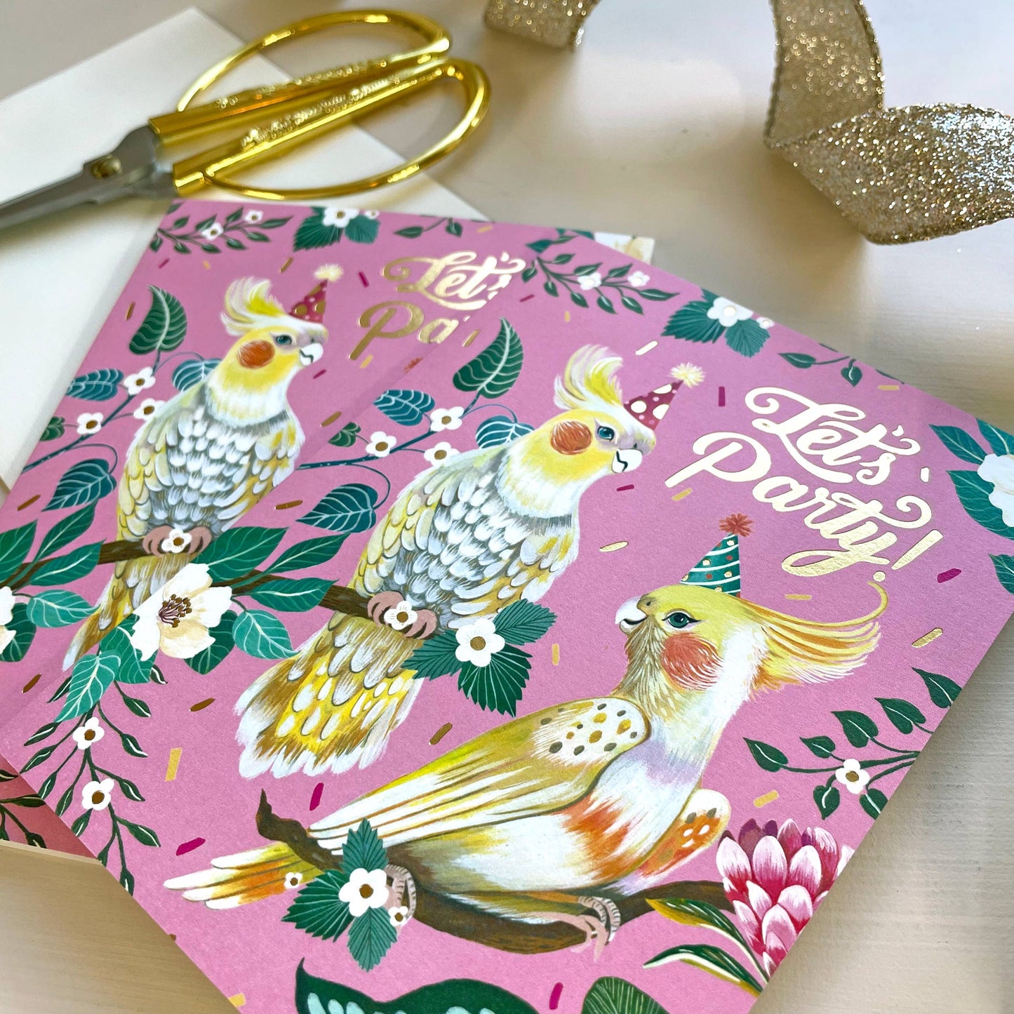 Party Birds | Stationery | Birthday Greeting Card | Foil