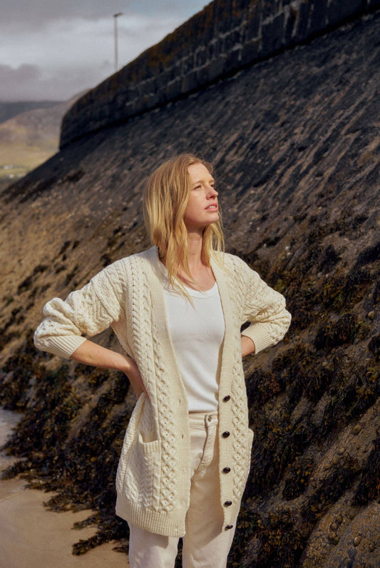 Delphi Aran Boyfriend Cardigan