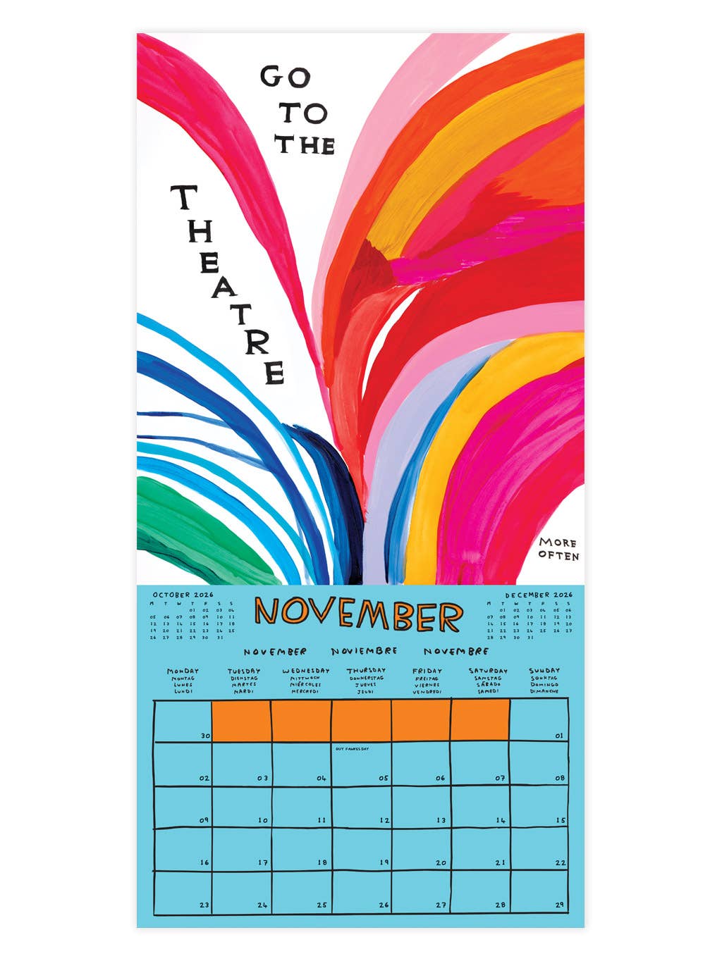 David Shrigley Official and Exclusive 2026 Wall Calendar