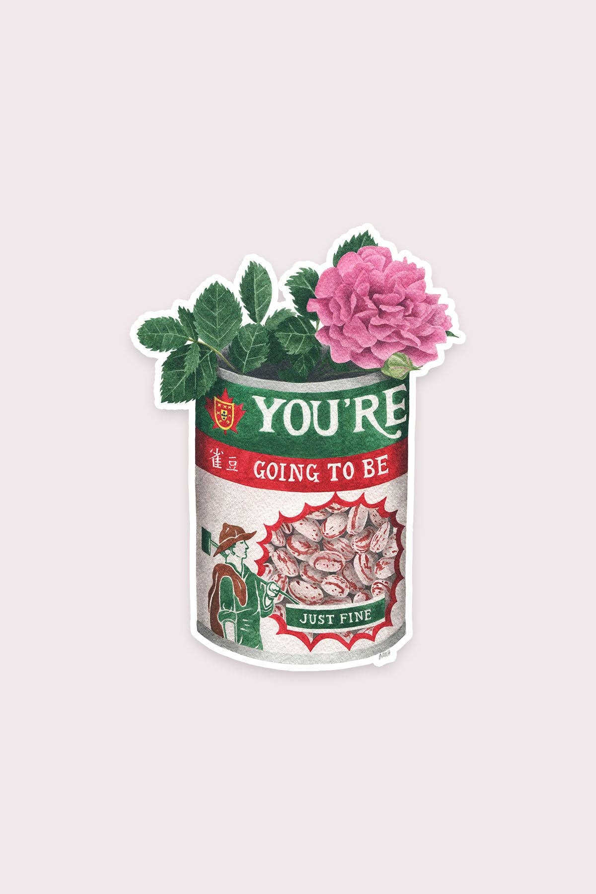 Just Fine Sticker | Waterproof Vinyl Sticker