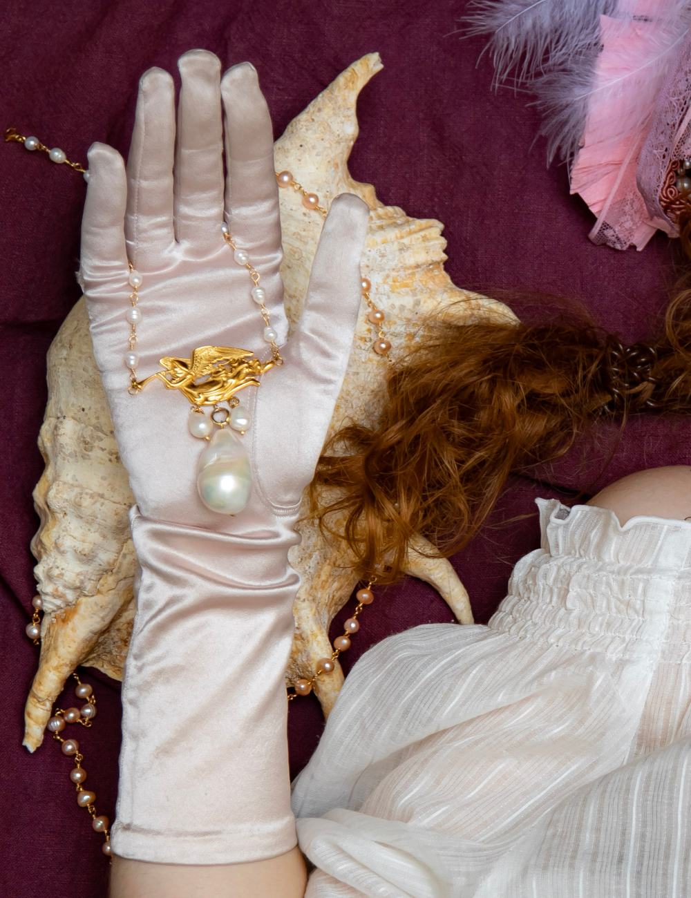 Necklace Angel Barocco - Pearls
