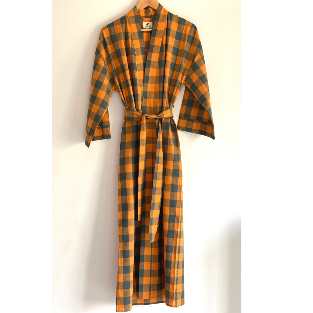 Unisex Kimono Robe, Mens full length Coat, Home, Lounge Wear: 38