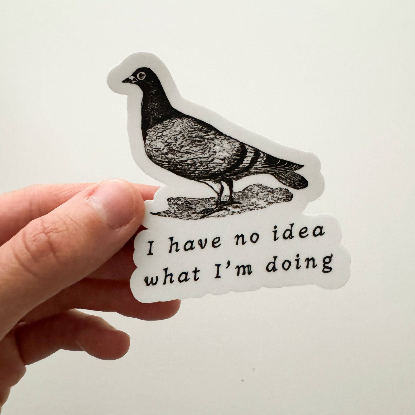 Pigeon No Idea What I'm Doing Vinyl Sticker