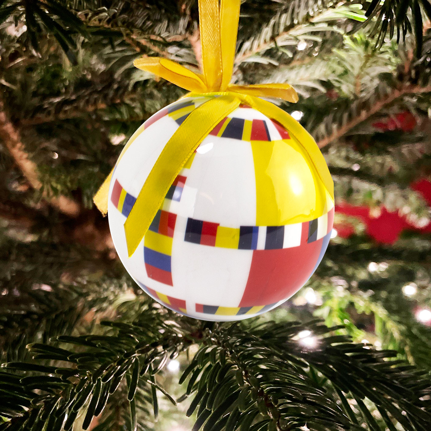 Mondriaan Boogie Woogie Unbreakable Christmas Ornament