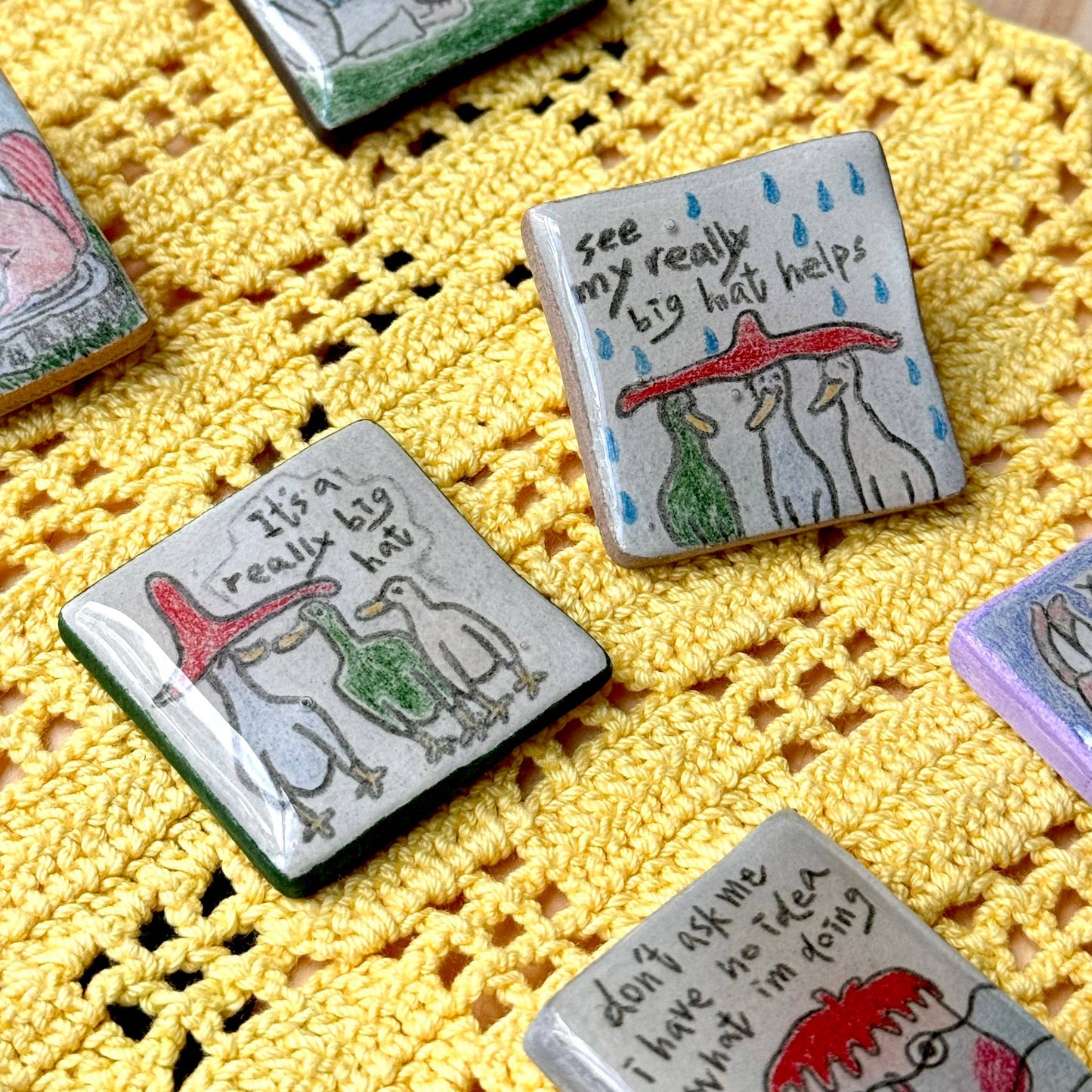 Handmade Clay Pins: I have no idea what im doing