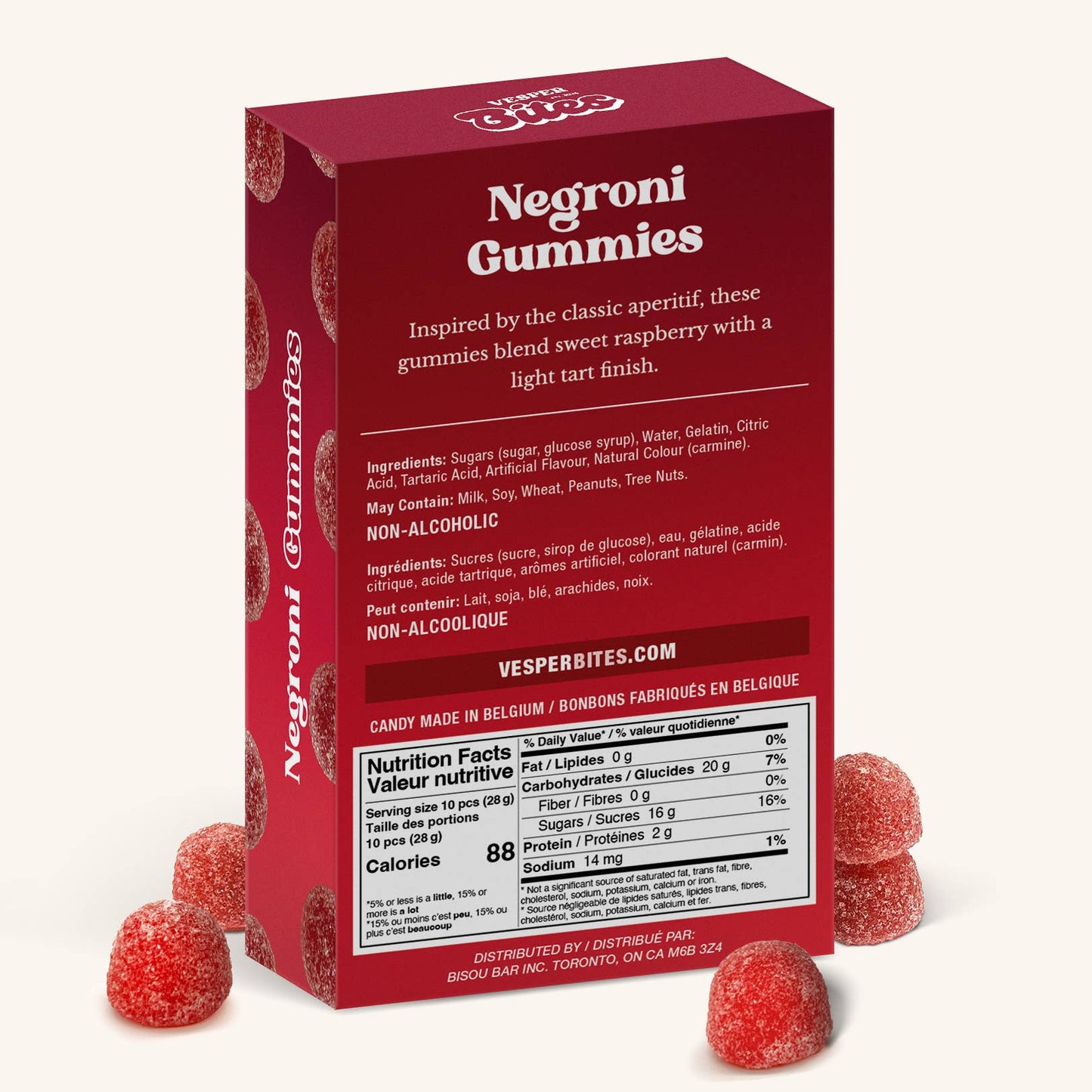 Negroni Gummies, Chewy Candies, Alcohol-Free