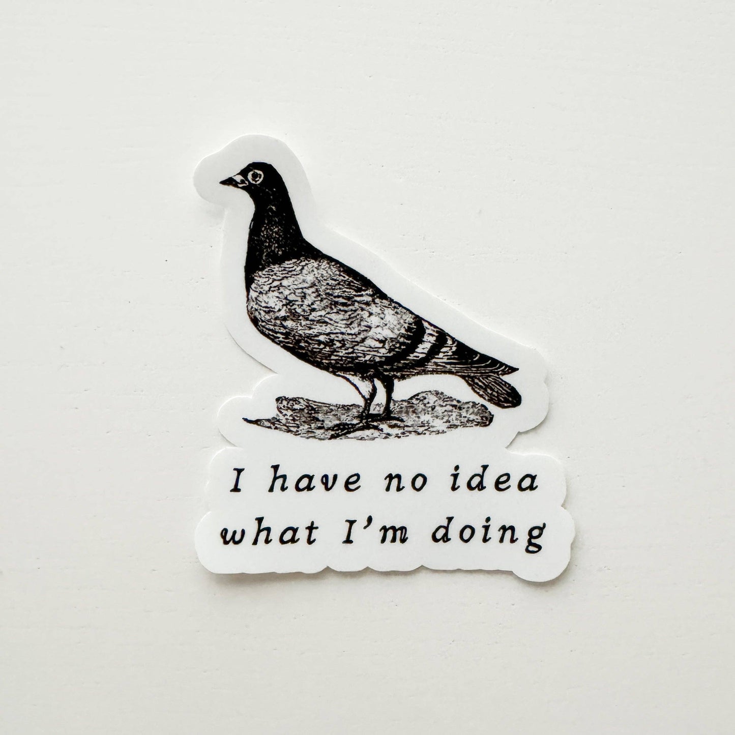 Pigeon No Idea What I'm Doing Vinyl Sticker