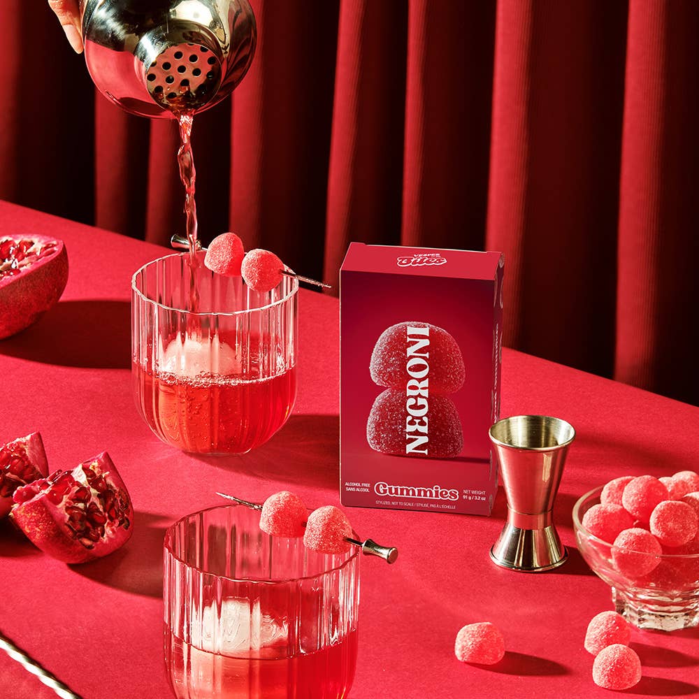 Negroni Gummies, Chewy Candies, Alcohol-Free