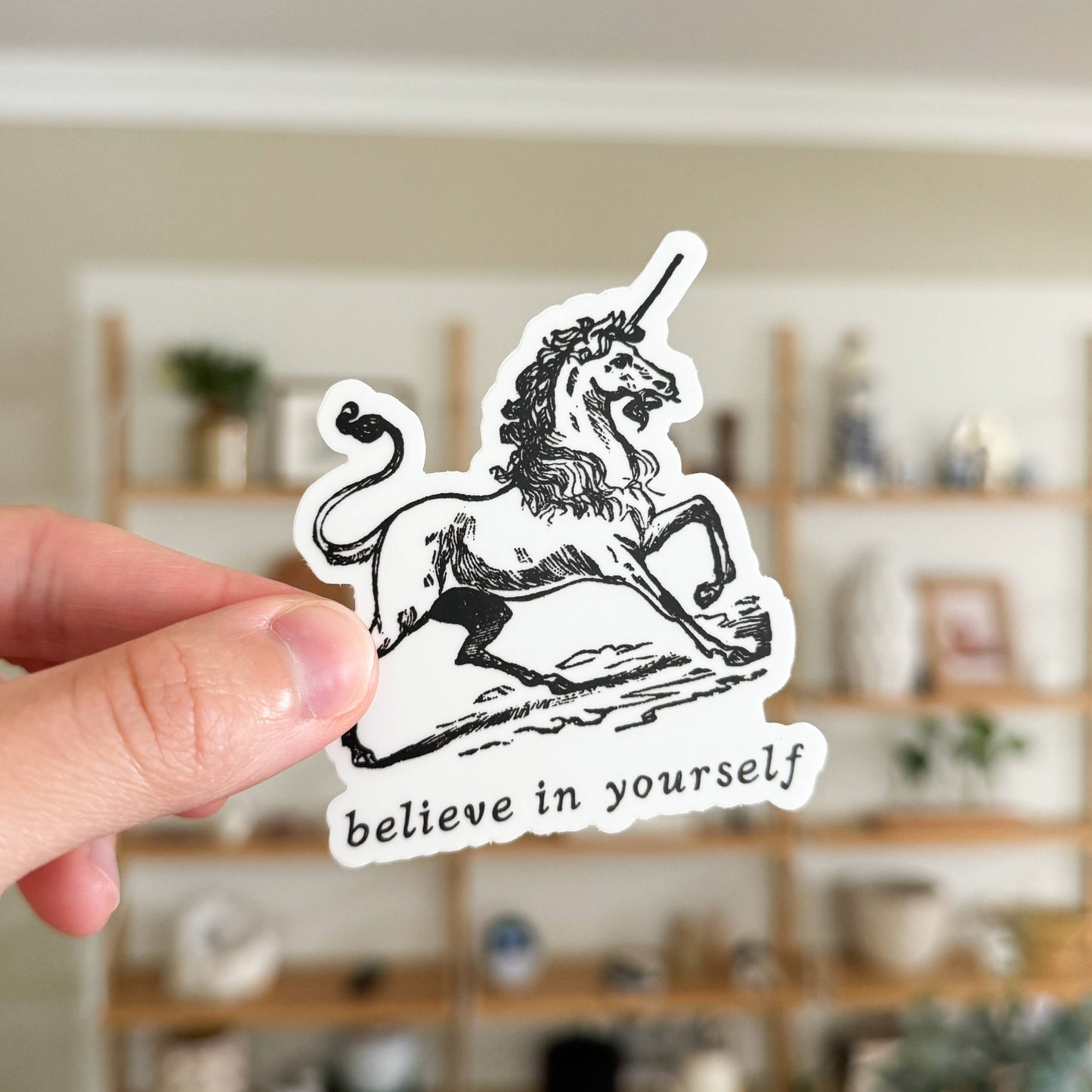 Believe in Yourself Vinyl Unicorn Sticker