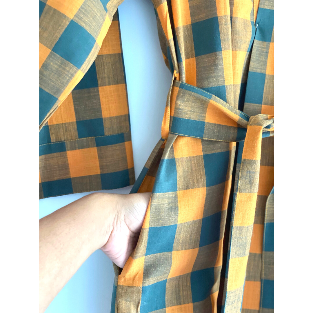 Unisex Kimono Robe, Mens full length Coat, Home, Lounge Wear: 38