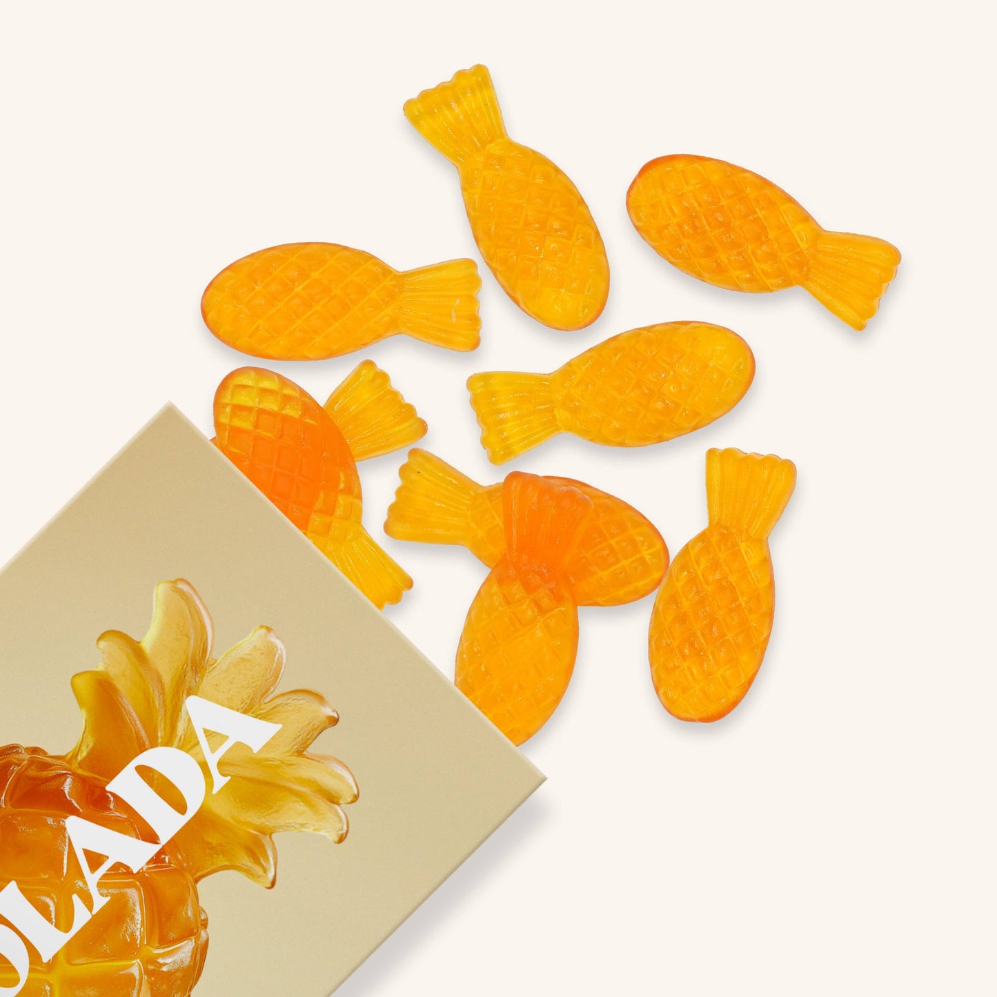 Pina Colada Gummies, Chewy Candies, Alcohol-Free