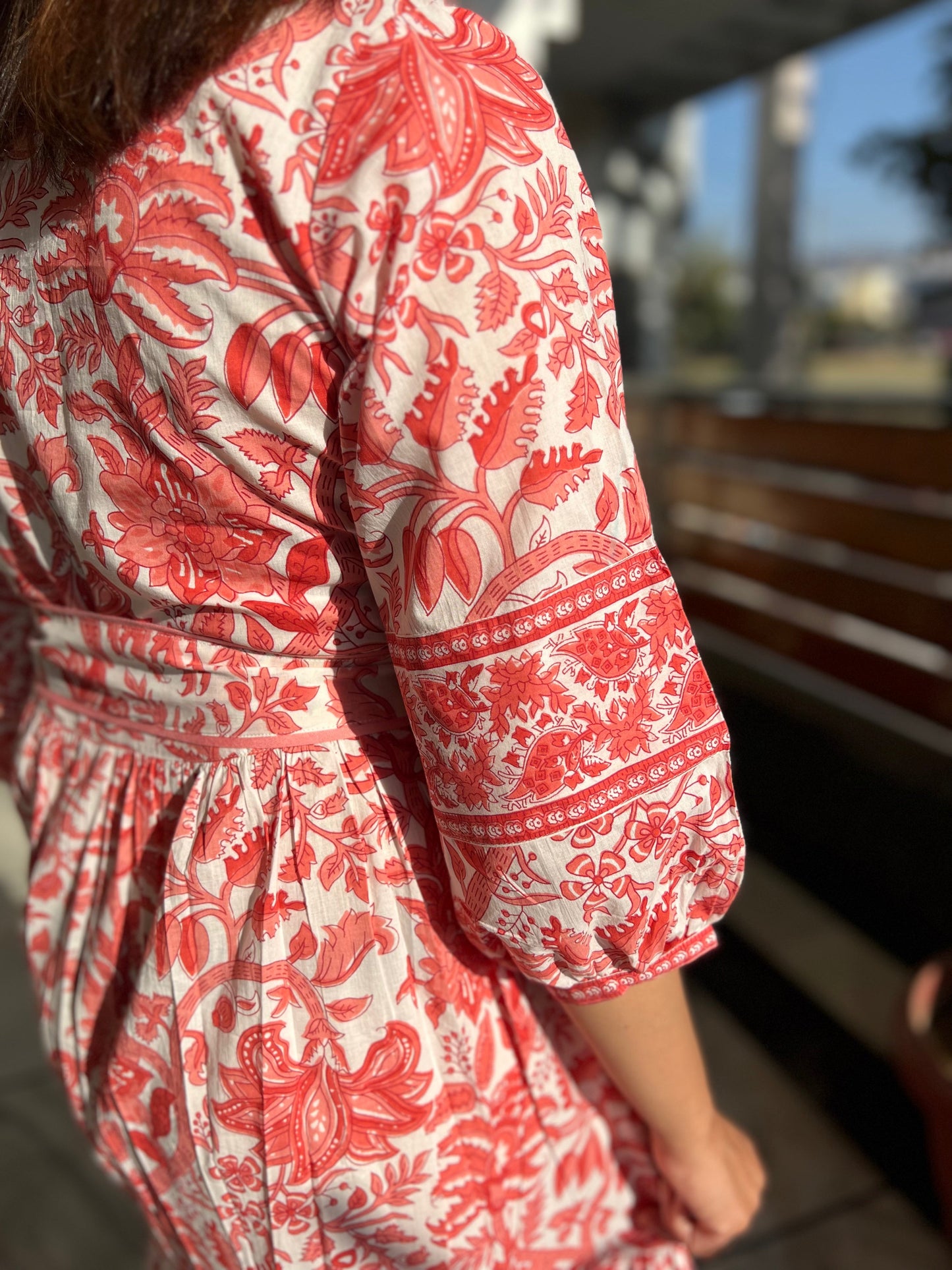 PinkCity Block Print Dress