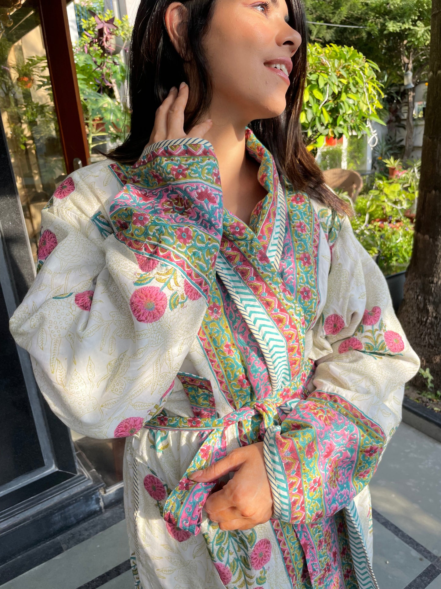 Jodhpur Quilted Reversible Robe