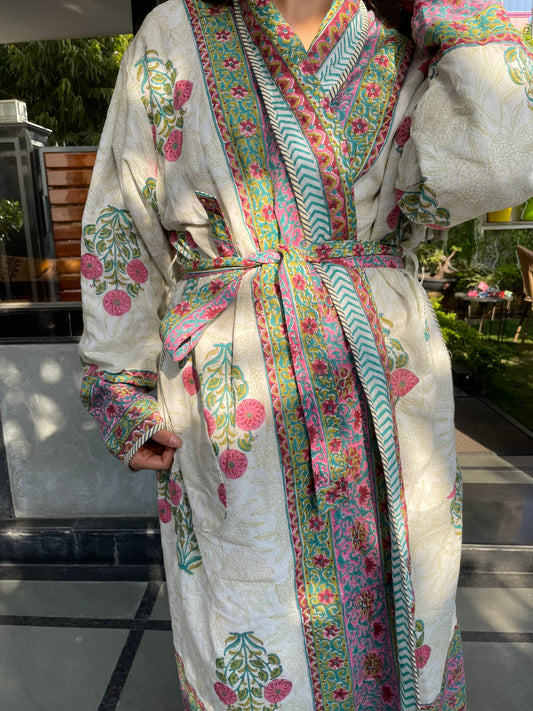 Jodhpur Quilted Reversible Robe