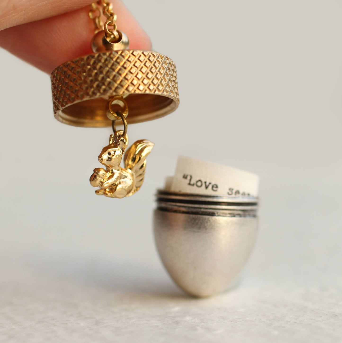 Personalised Acorn Locket Necklace